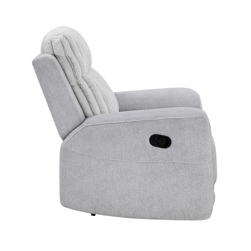 Lexicon Benton Corduroy Reclining Chair in Light Gray
