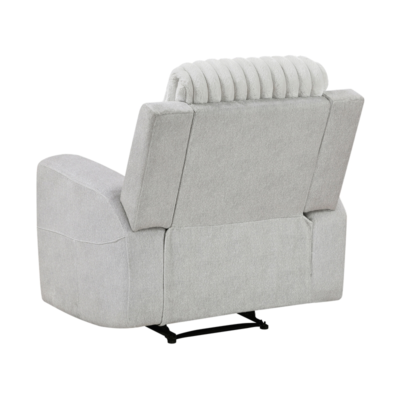 Lexicon Benton Corduroy Reclining Chair in Light Gray