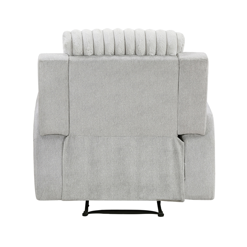 Lexicon Benton Corduroy Reclining Chair in Light Gray