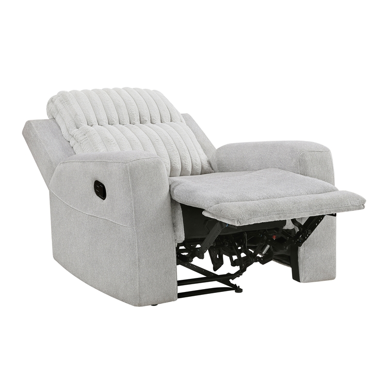 Lexicon Benton Corduroy Reclining Chair in Light Gray