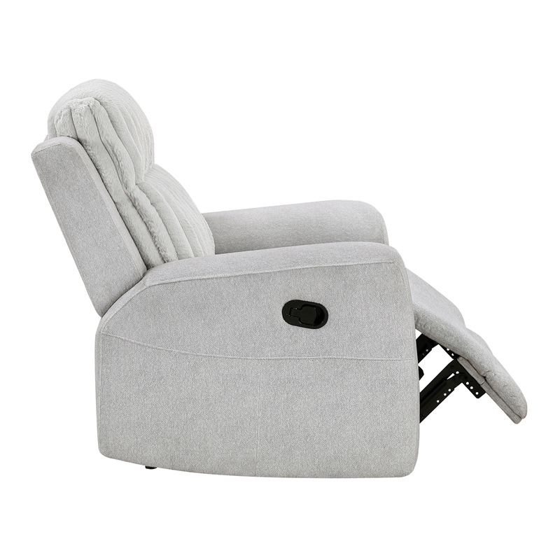Lexicon Benton Corduroy Reclining Chair in Light Gray
