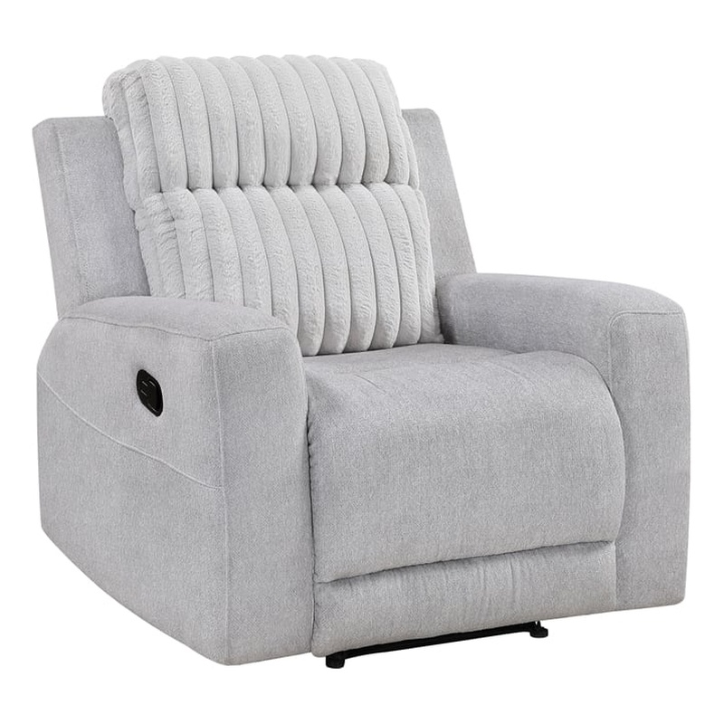 Lexicon Benton Corduroy Reclining Chair in Light Gray