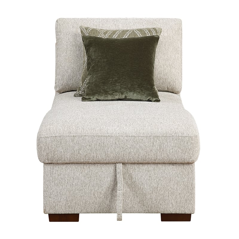 Lexicon Isla Microfiber 3-Piece Sectional with Reversible Chaise in Sage Sand