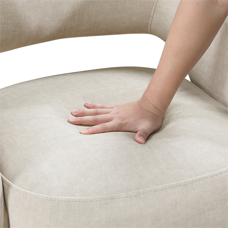 Lexicon Roslyn Velvet Accent Chair in Taupe