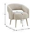 Lexicon Roslyn Velvet Accent Chair in Taupe