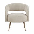 Lexicon Roslyn Velvet Accent Chair in Taupe