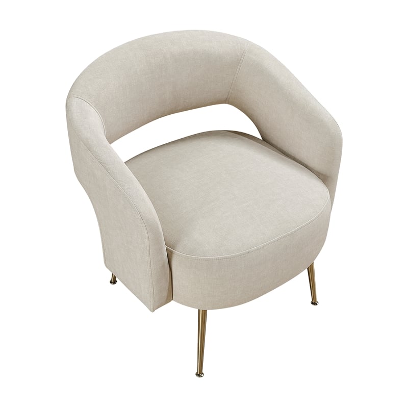 Lexicon Roslyn Velvet Accent Chair in Taupe