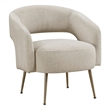 Lexicon Roslyn Velvet Accent Chair in Taupe