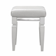 Lexicon Tamsin Asian Hardwood Vanity Stool in White
