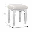 Lexicon Tamsin Asian Hardwood Vanity Stool in White