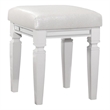 Lexicon Tamsin Asian Hardwood Vanity Stool in White