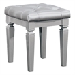 Lexicon Allura Rubberwood Vanity Stool in Silver