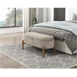 Lexicon Mavis Corduroy Lift Top Storage Bench in Taupe