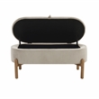 Lexicon Mavis Corduroy Lift Top Storage Bench in Taupe