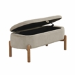 Lexicon Mavis Corduroy Lift Top Storage Bench in Taupe