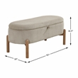 Lexicon Mavis Corduroy Lift Top Storage Bench in Taupe