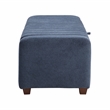 Lexicon Derby Boucle Lift Top Storage Bench in Blue