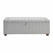 Lexicon Derby Boucle Lift Top Storage Bench in Gray