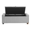 Lexicon Derby Boucle Lift Top Storage Bench in Gray