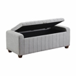 Lexicon Derby Boucle Lift Top Storage Bench in Gray