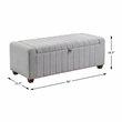 Lexicon Derby Boucle Lift Top Storage Bench in Gray
