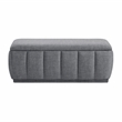 Lexicon Maize Textured Lift Top Storage Bench in Gray