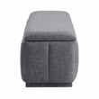 Lexicon Maize Textured Lift Top Storage Bench in Gray