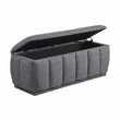 Lexicon Maize Textured Lift Top Storage Bench in Gray