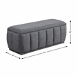 Lexicon Maize Textured Lift Top Storage Bench in Gray