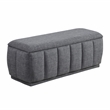 Lexicon Maize Textured Lift Top Storage Bench in Gray