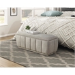 Lexicon Maize Textured Lift Top Storage Bench in Taupe