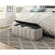 Lexicon Maize Textured Lift Top Storage Bench in Taupe