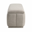 Lexicon Maize Textured Lift Top Storage Bench in Taupe
