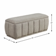 Lexicon Maize Textured Lift Top Storage Bench in Taupe