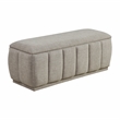 Lexicon Maize Textured Lift Top Storage Bench in Taupe