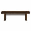 Lexicon Sedley Rubberwood Bench in Walnut