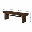 Lexicon Sedley Rubberwood Bench in Walnut