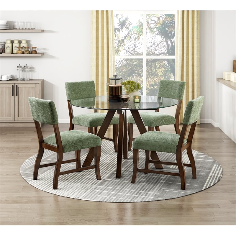 Lexicon Aiden Chenille Side Chair in Olive