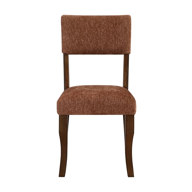 Lexicon Aiden Chenille Side Chair in Rust