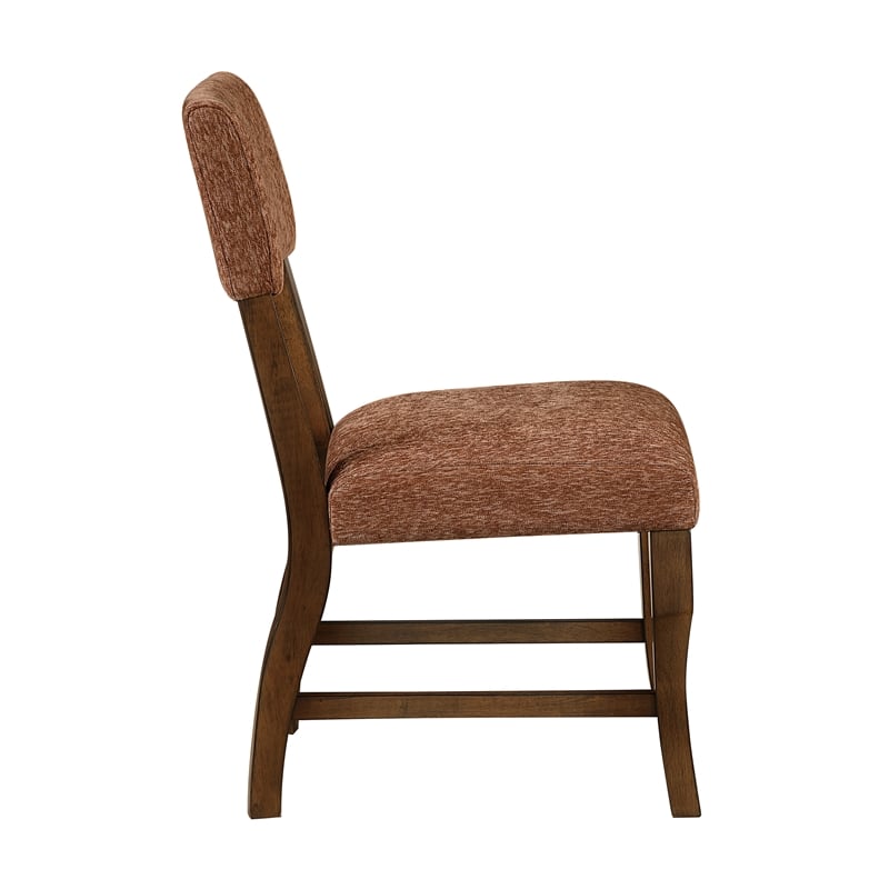 Lexicon Aiden Chenille Side Chair in Rust