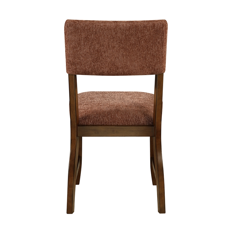 Lexicon Aiden Chenille Side Chair in Rust