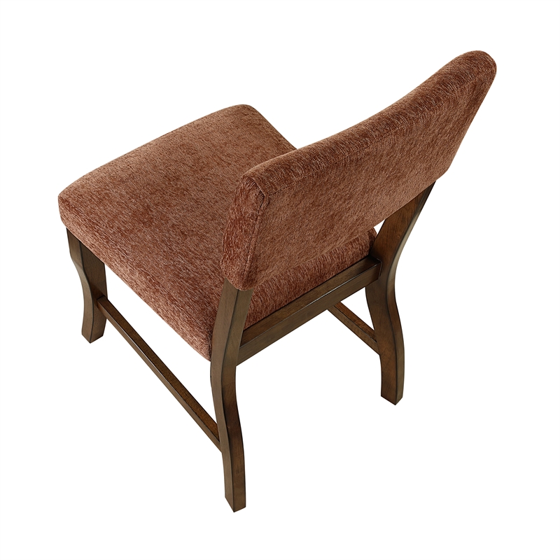 Lexicon Aiden Chenille Side Chair in Rust
