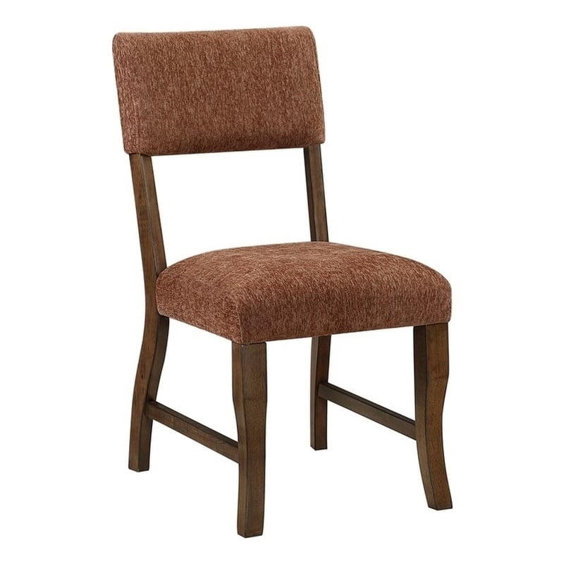 Lexicon Aiden Chenille Side Chair in Rust