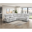 Lexicon Thorne Chenille 3-Piece Sectional with Left Console in Light Gray