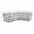 Lexicon Thorne Chenille 3-Piece Sectional with Left Console in Light Gray