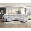 Lexicon Thorne Chenille 3-Piece Sectional with Left Console in Light Gray