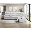 Lexicon Thorne Chenille 3-Piece Sectional with Left Console in Light Gray