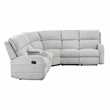 Lexicon Thorne Chenille 3-Piece Sectional with Left Console in Light Gray