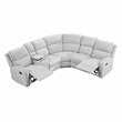 Lexicon Thorne Chenille 3-Piece Sectional with Left Console in Light Gray