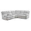 Lexicon Thorne Chenille 3-Piece Sectional with Left Console in Light Gray